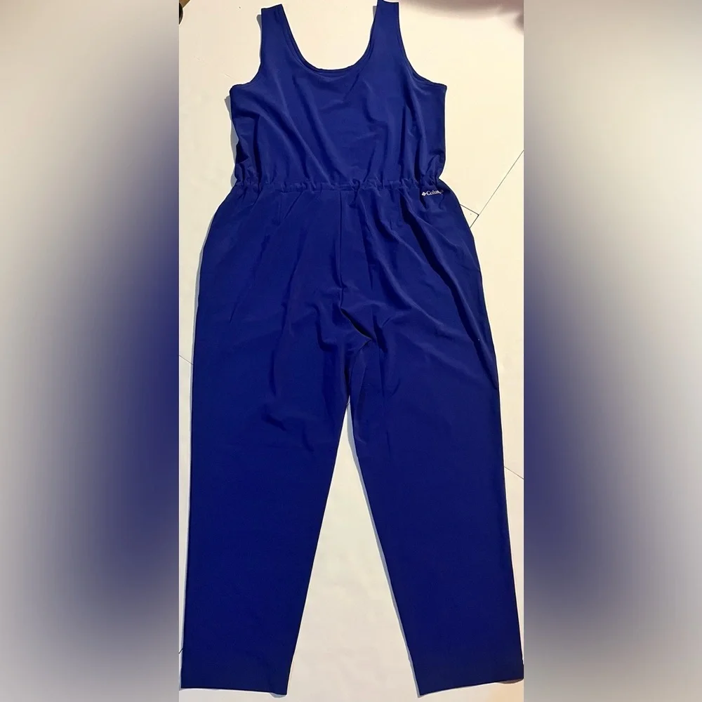 Columbia Women's Blue Anytime Tank Jumpsuit w Pockets Size XXL New with Tags NWT - Picture 15 of 16